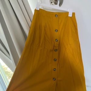 Madewell Mustard midi dress